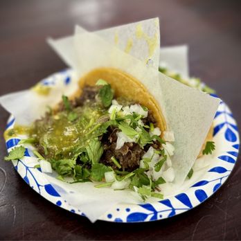 Tacos El Gordo signature dishes Carne Asada Tacos
Al Pastor Tacos
Beef Tongue